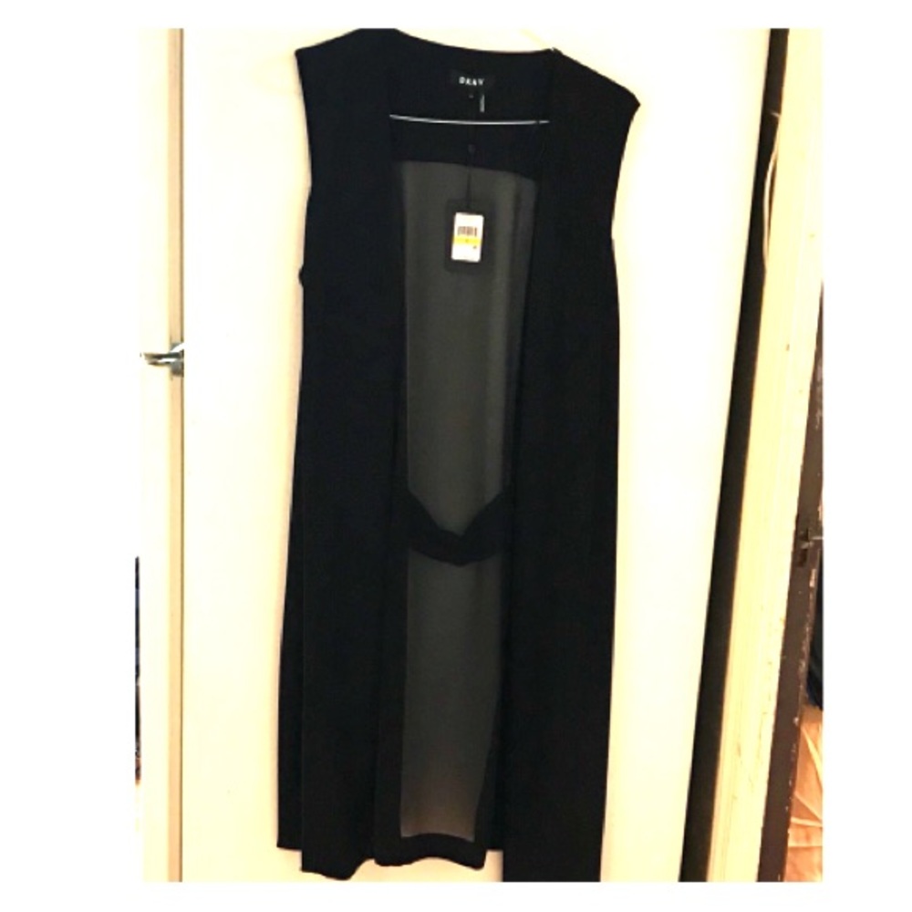 DKNY sleeveless sheer cardigan